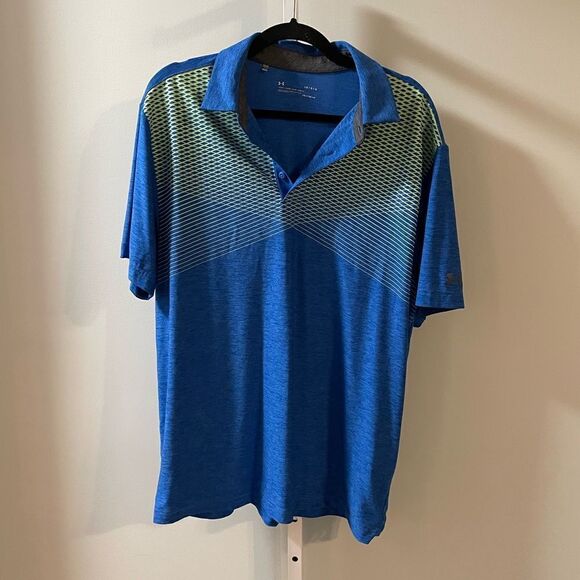 Under Armour Other - Under Armour Blue Collared Short Sleeve Shirt
